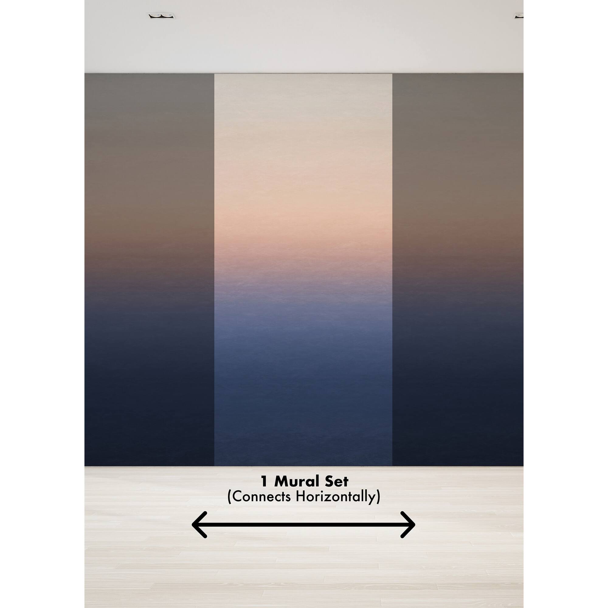 Katie Hunt Orange & Blue Ombre Sunrise Wall Mural